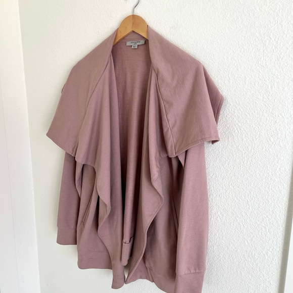 ALL SAINTS shirt / mauve rose pink Delia sweatshirt cardigan / size L - Picture 4 of 7